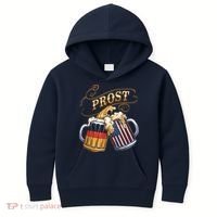 Prost Beer German American Flag Oktoberfest Kids Hoodie thumb 0