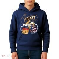 Prost Beer German American Flag Oktoberfest Kids Hoodie thumb 4