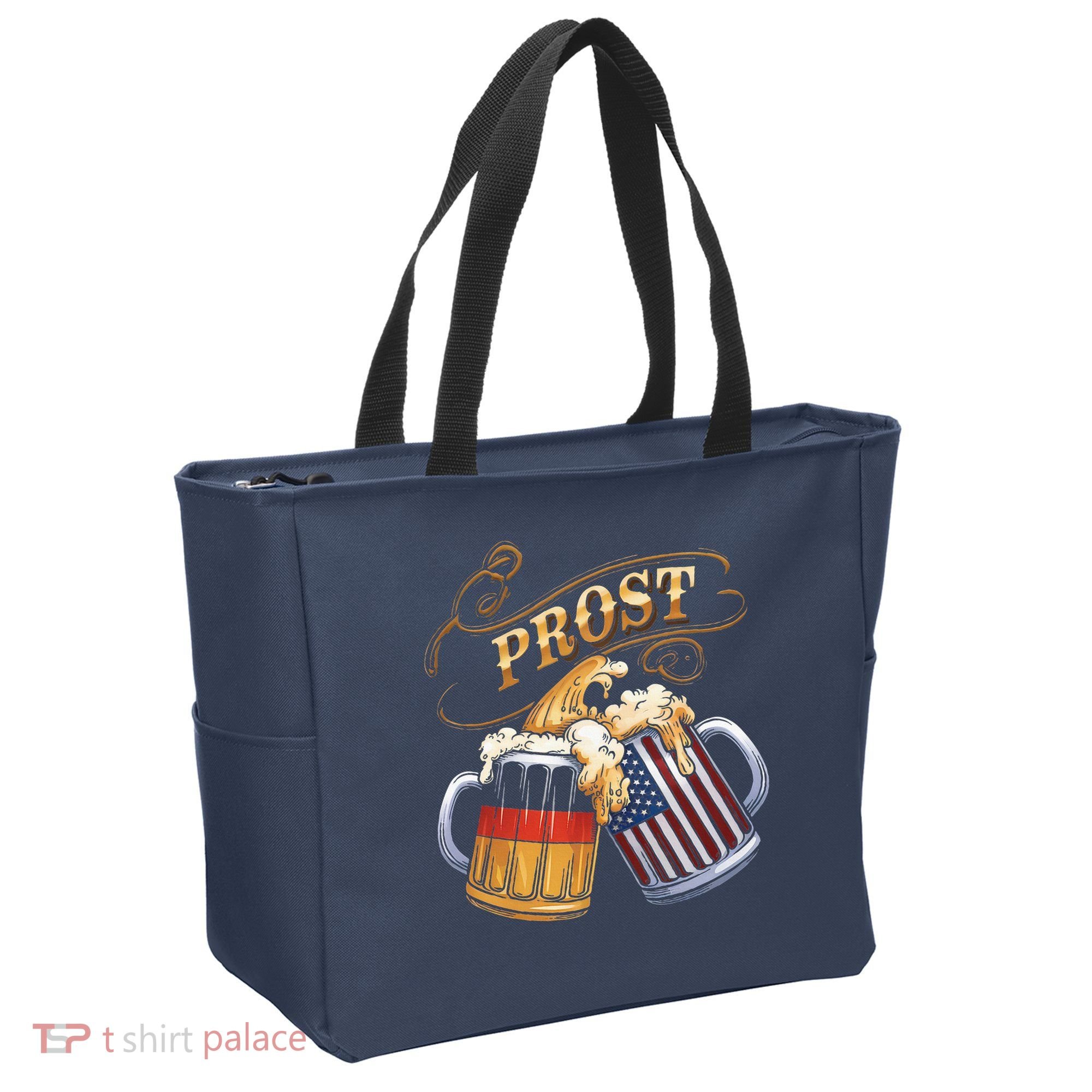 Prost Beer German American Flag Oktoberfest Tote Bag