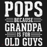 Pops Because Grandpa is for Old Guys Funny gift for Grandpa Tote Bag thumb 4