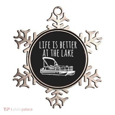 Pontoon Boat Gift Life Is Better At The Lake Ornament
