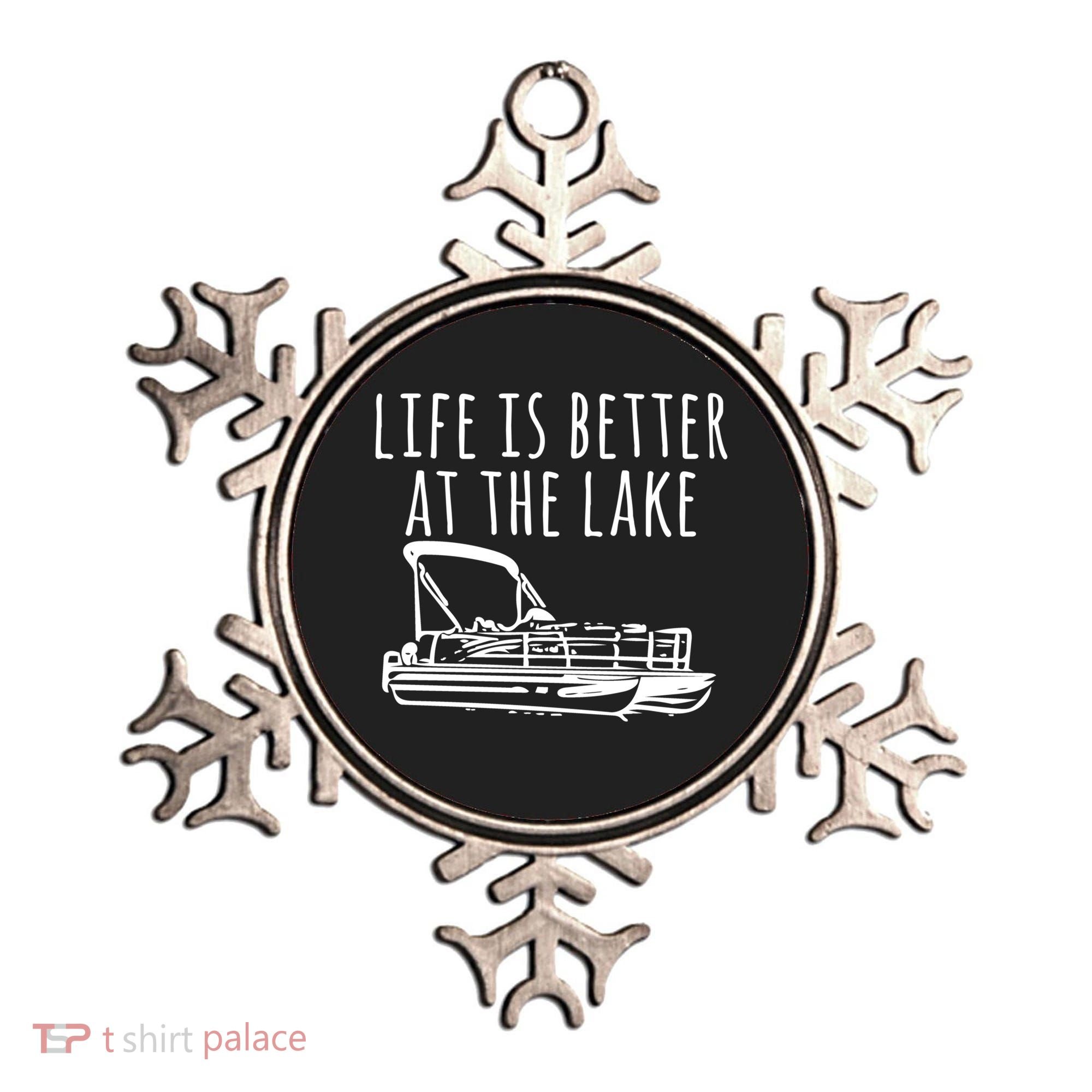 Pontoon Boat Gift Life Is Better At The Lake Ornament