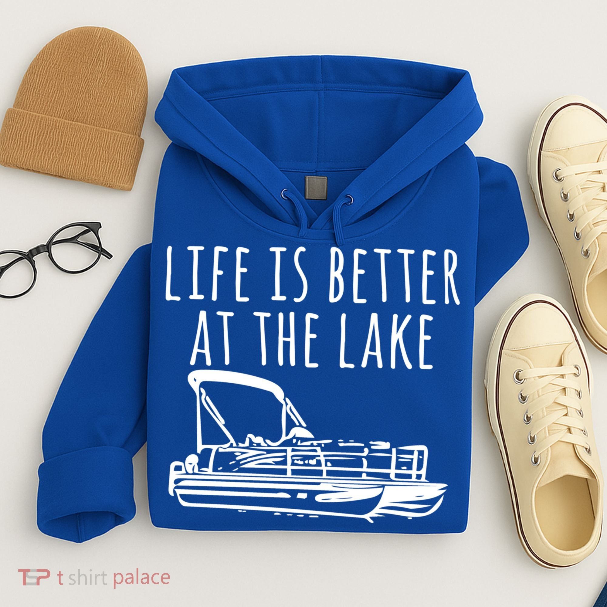 Pontoon Boat Gift Life Is Better At The Lake Hoodie