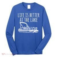 Pontoon Boat Gift Life Is Better At The Lake Long Sleeve Shirt thumb 0