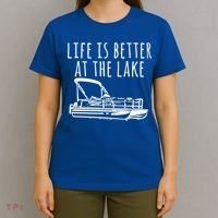 Pontoon Boat Gift Life Is Better At The Lake T-Shirt thumb 4