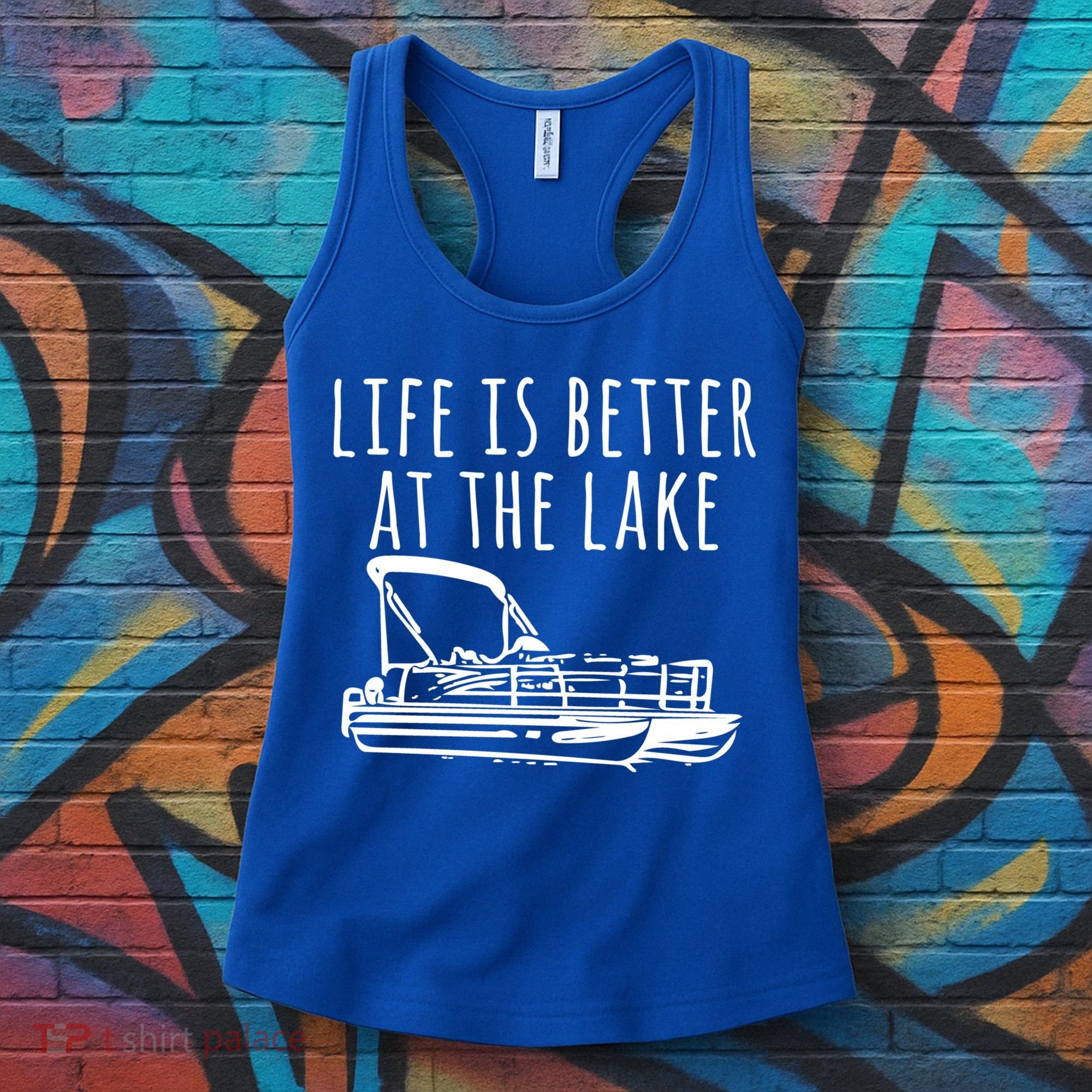 Pontoon Boat Gift Life Is Better At The Lake Women's Tank Top