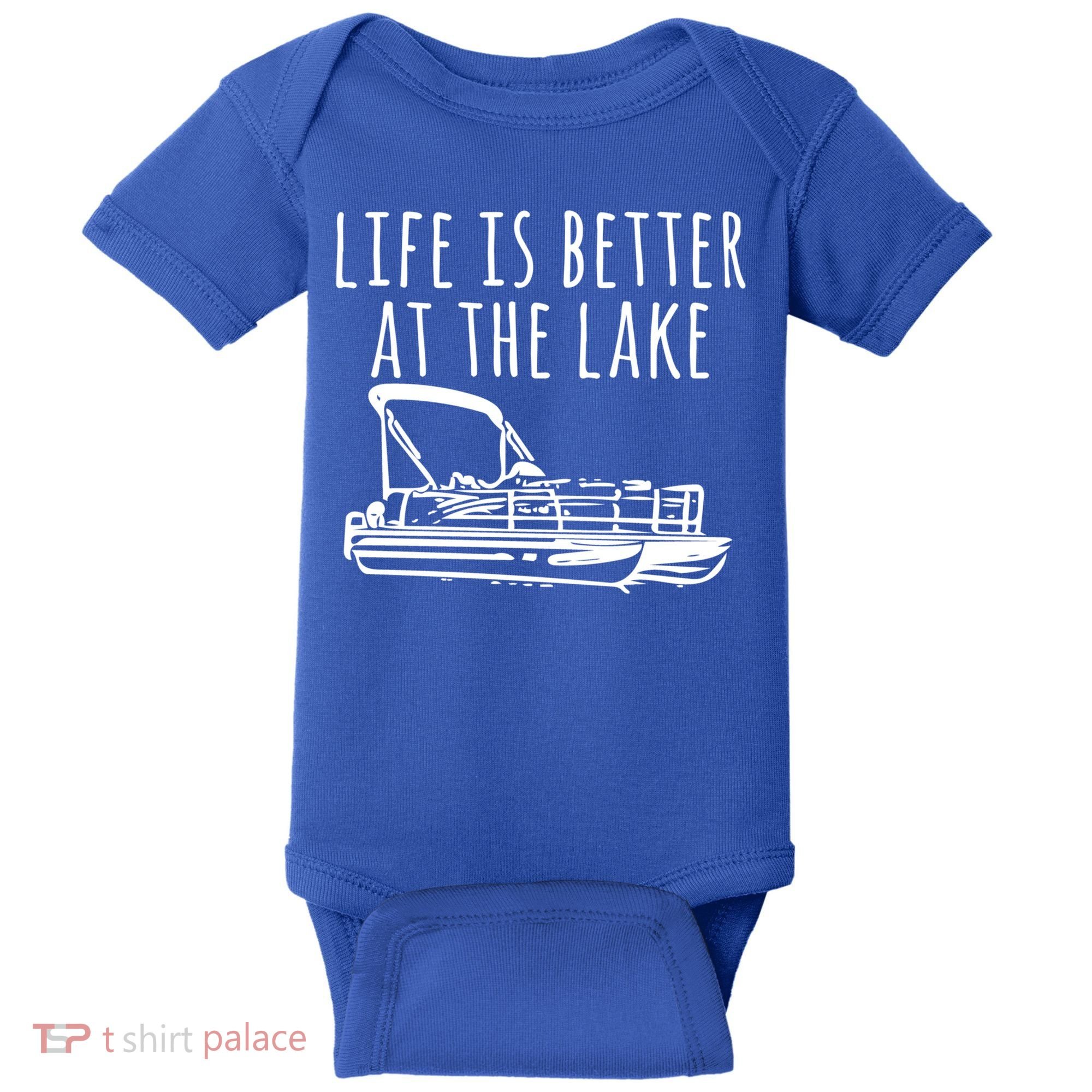 Pontoon Boat Gift Life Is Better At The Lake Baby Bodysuit