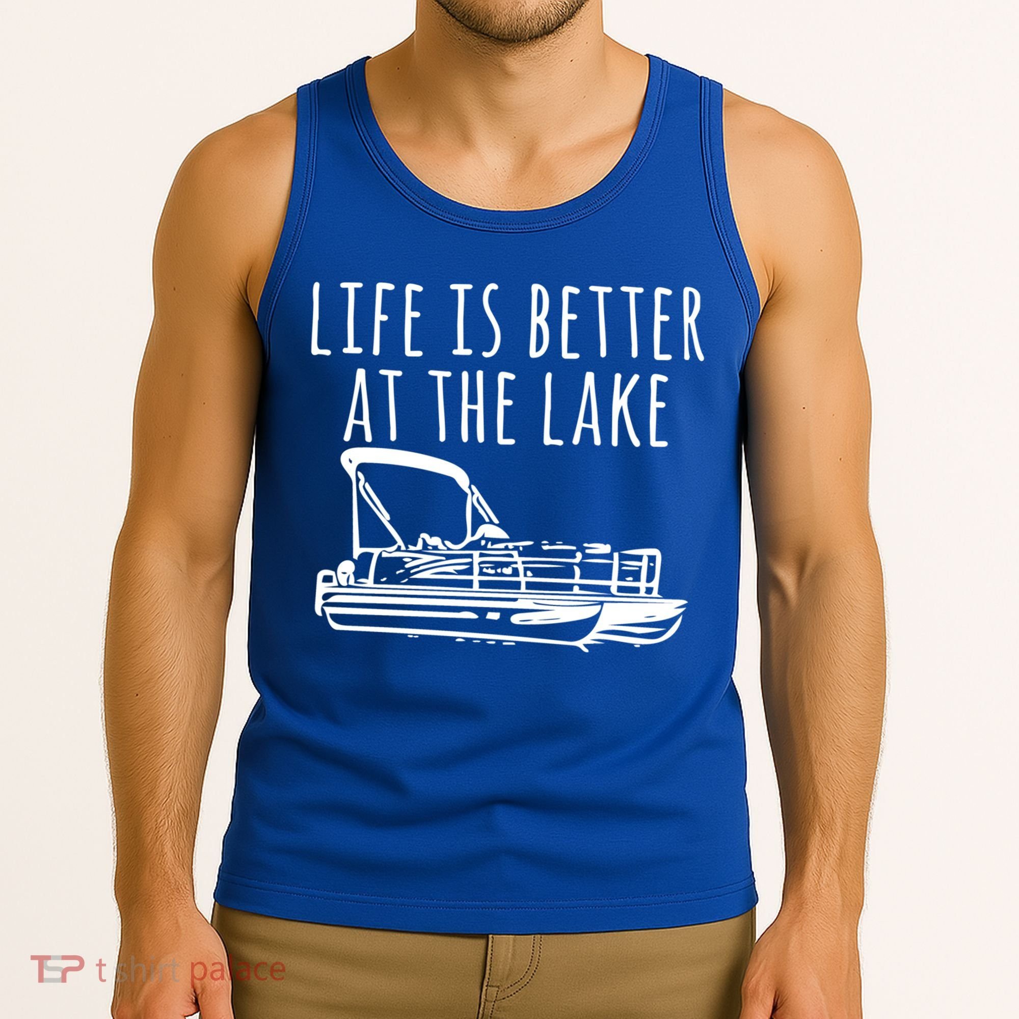 Pontoon Boat Gift Life Is Better At The Lake Tank Top