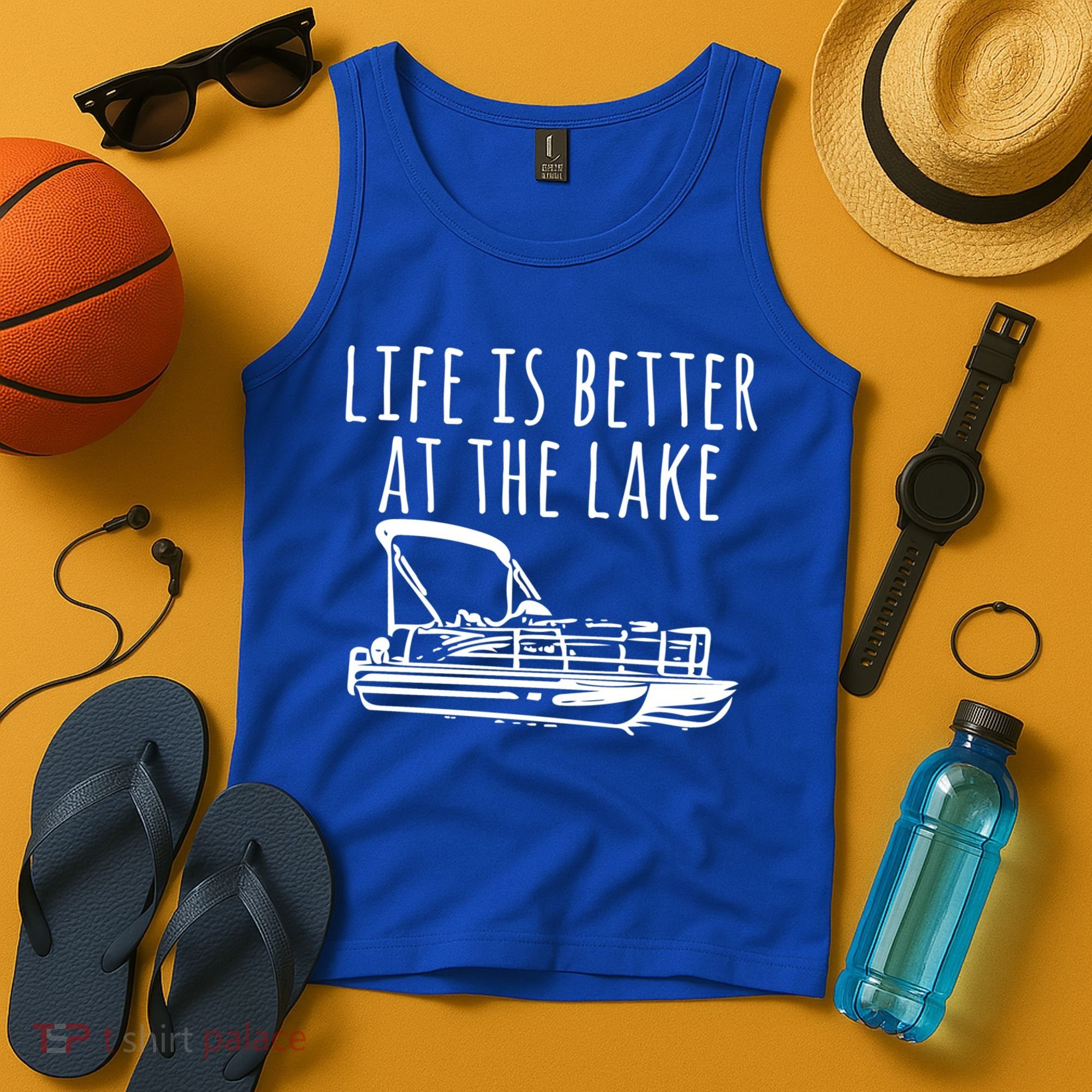Pontoon Boat Gift Life Is Better At The Lake Tank Top