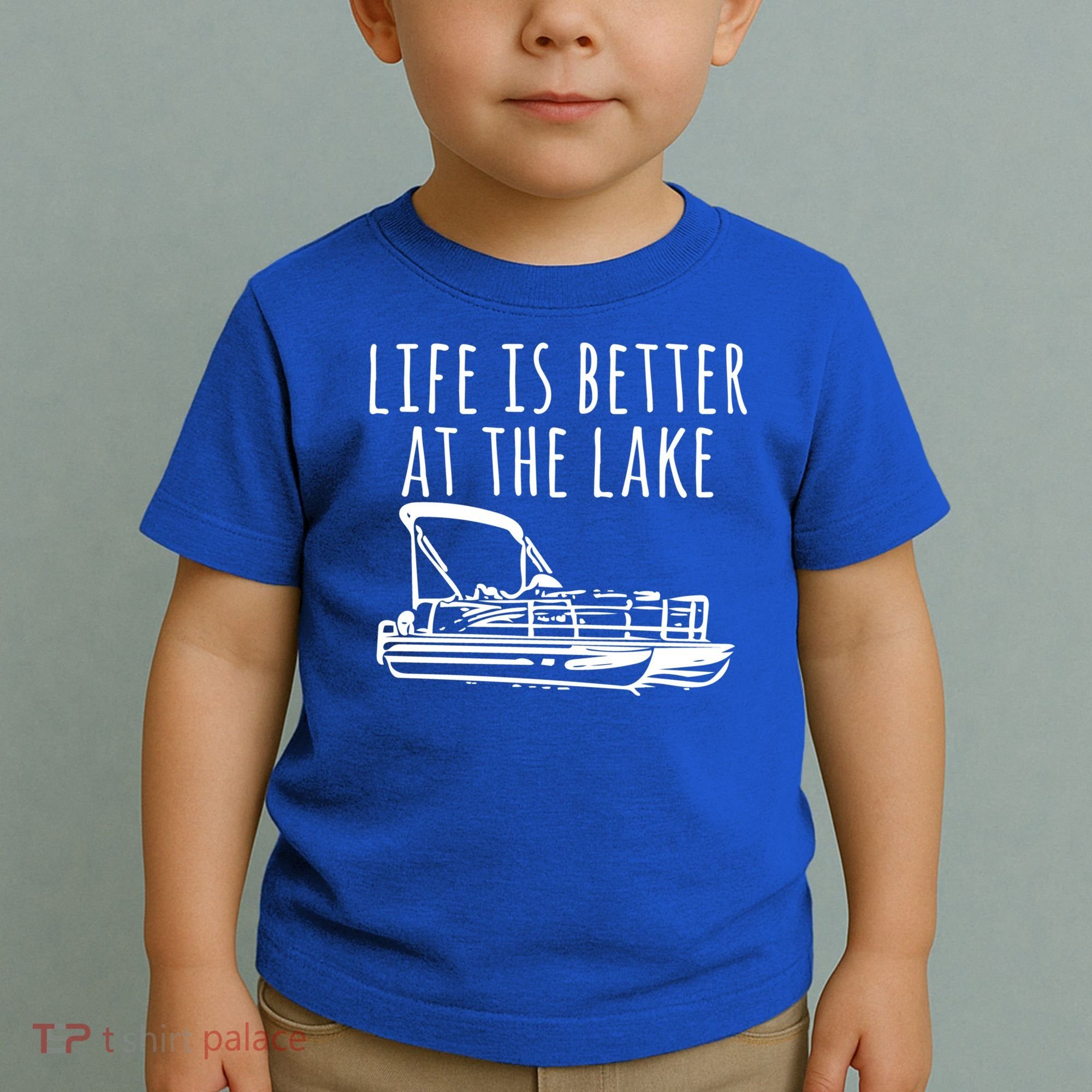 Pontoon Boat Gift Life Is Better At The Lake Toddler T-Shirt