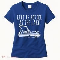 Pontoon Boat Gift Life Is Better At The Lake Women's T-Shirt thumb 0