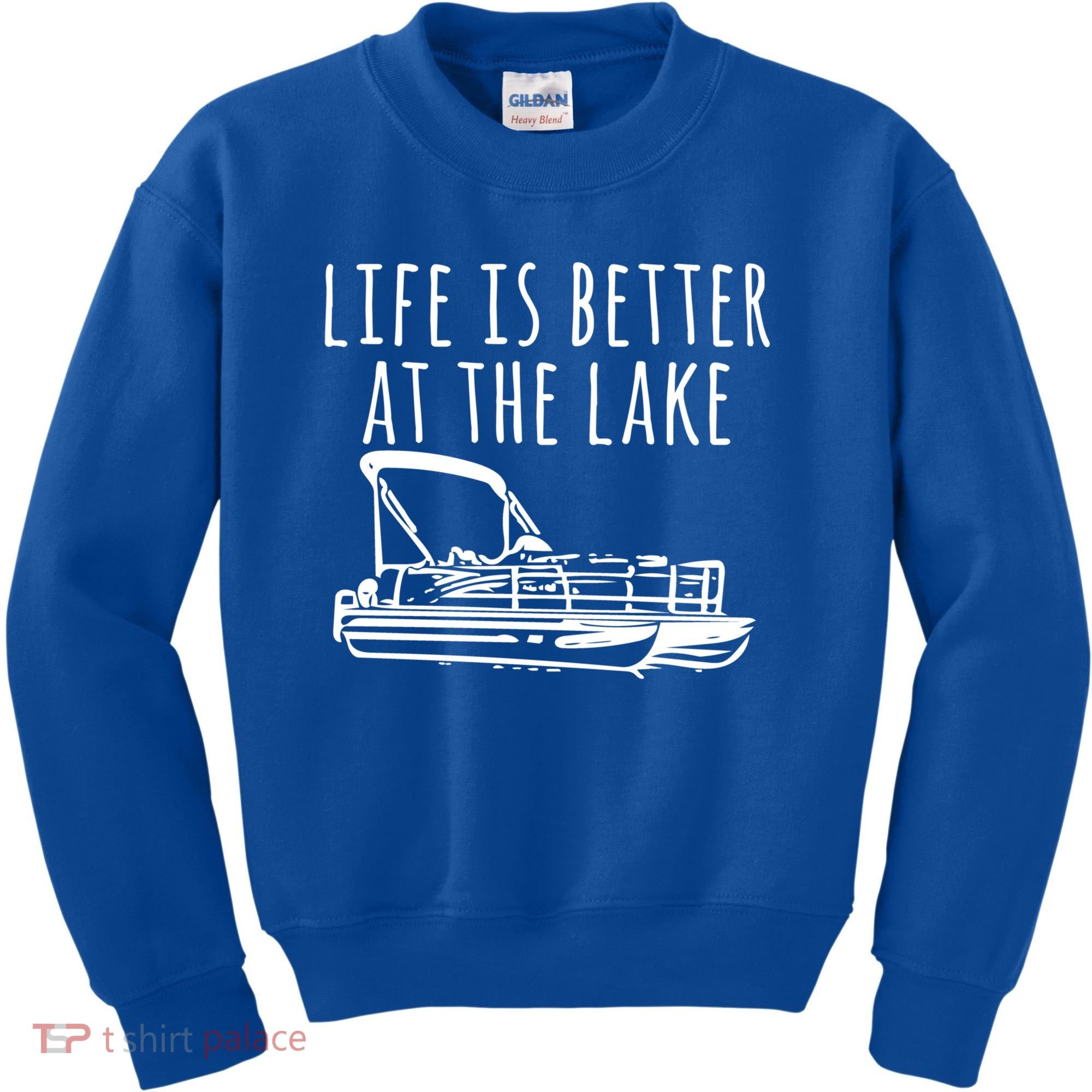 Pontoon Boat Gift Life Is Better At The Lake Kids Sweatshirt