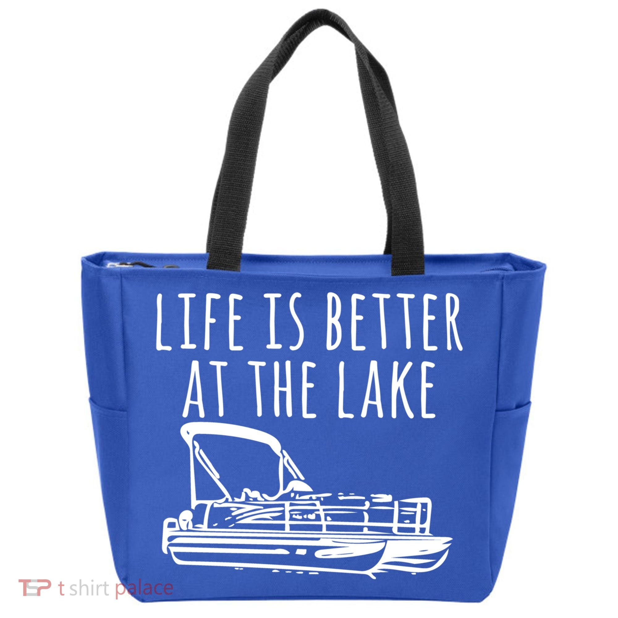 Pontoon Boat Gift Life Is Better At The Lake Tote Bag