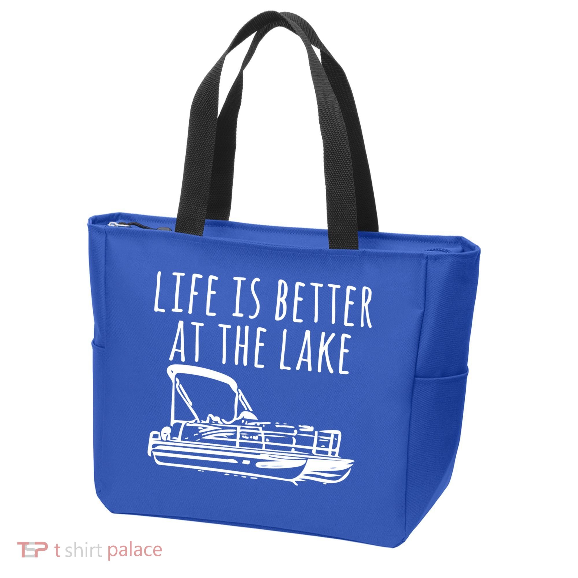 Pontoon Boat Gift Life Is Better At The Lake Tote Bag