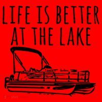 Pontoon Boat Gift Life Is Better At The Lake Santa Hat thumb 1
