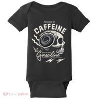 Powered By Gasoline And Caffeine Baby Bodysuit thumb 0