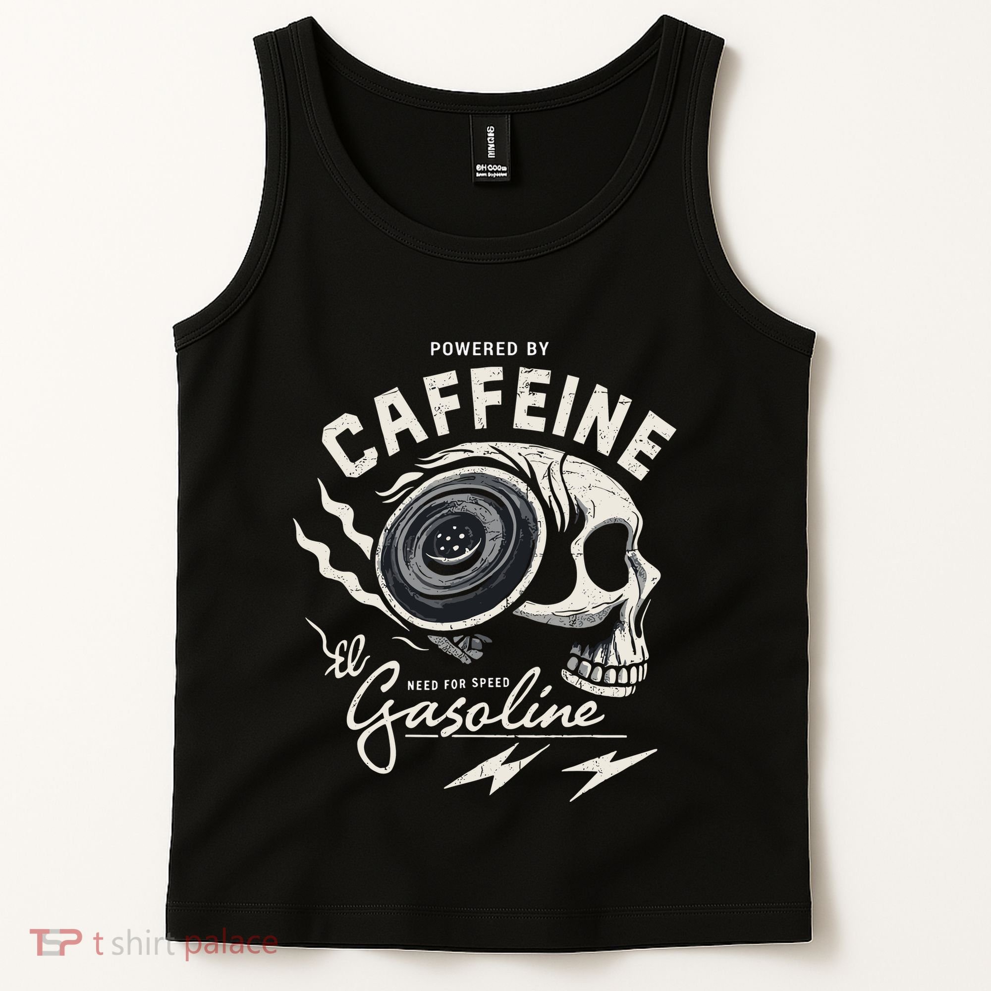 Powered By Gasoline And Caffeine Tank Top