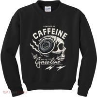 Powered By Gasoline And Caffeine Kids Sweatshirt thumb 0
