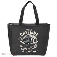 Powered By Gasoline And Caffeine Tote Bag thumb 0