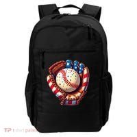 Patriotic Baseball Glove Drip Ice Cream Sprinkles 4th July Backpack thumb 0