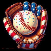 Patriotic Baseball Glove Drip Ice Cream Sprinkles 4th July Coffee Mug thumb 5