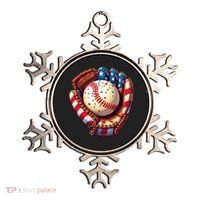 Patriotic Baseball Glove Drip Ice Cream Sprinkles 4th July Ornament thumb 0