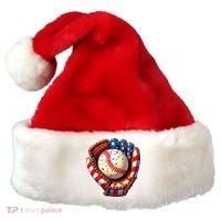 Patriotic Baseball Glove Drip Ice Cream Sprinkles 4th July Santa Hat thumb 0