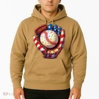 Patriotic Baseball Glove Drip Ice Cream Sprinkles 4th July Hoodie thumb 2