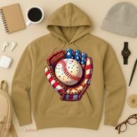 Patriotic Baseball Glove Drip Ice Cream Sprinkles 4th July Hoodie thumb 3