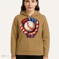 Patriotic Baseball Glove Drip Ice Cream Sprinkles 4th July Hoodie thumb 5