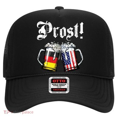 Prost Beer German American Flag Oktoberfest Mug Hat