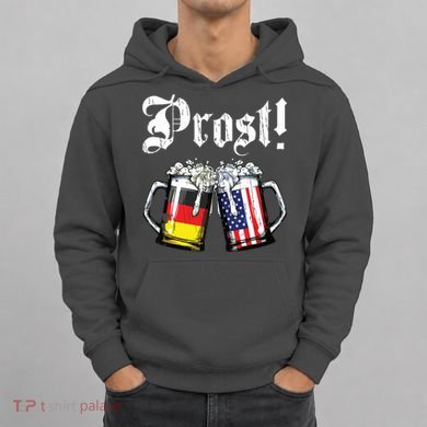 Prost Beer German American Flag Oktoberfest Mug Hoodie