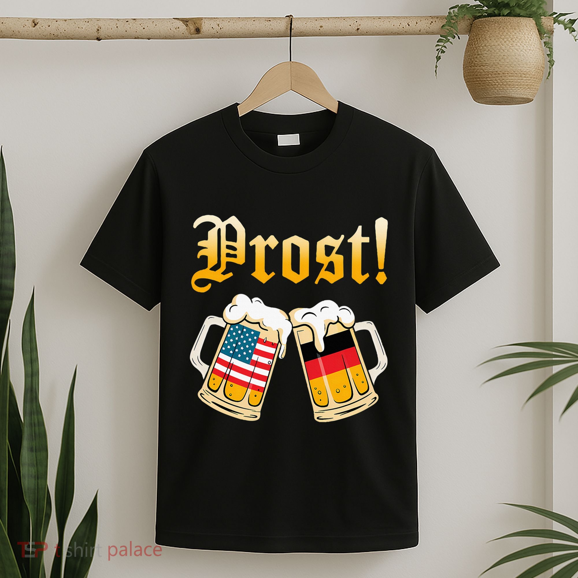 Prost Beer German American Flag Oktoberfest T-Shirt
