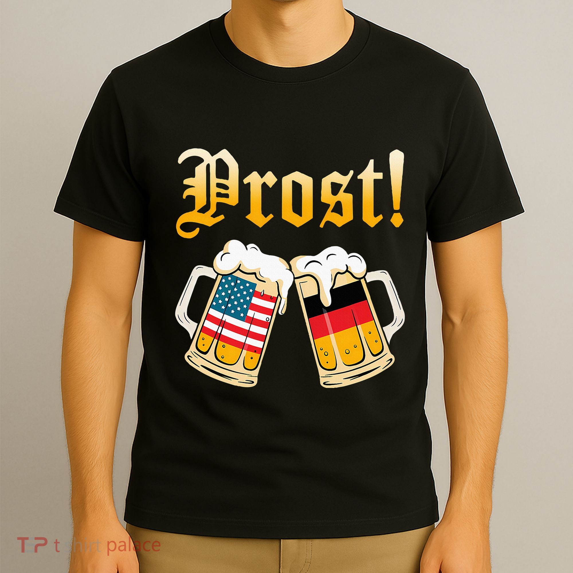 Prost Beer German American Flag Oktoberfest T-Shirt