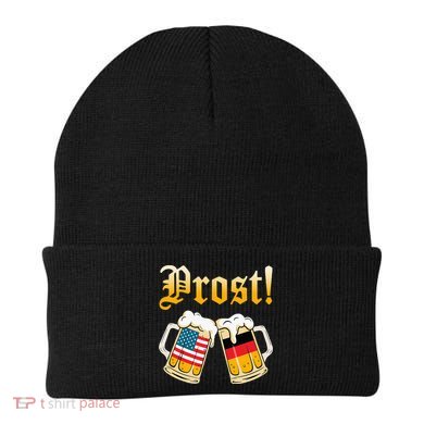 Prost Beer German American Flag Oktoberfest Beanie