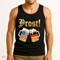 Prost Beer German American Flag Oktoberfest Tank Top thumb 3