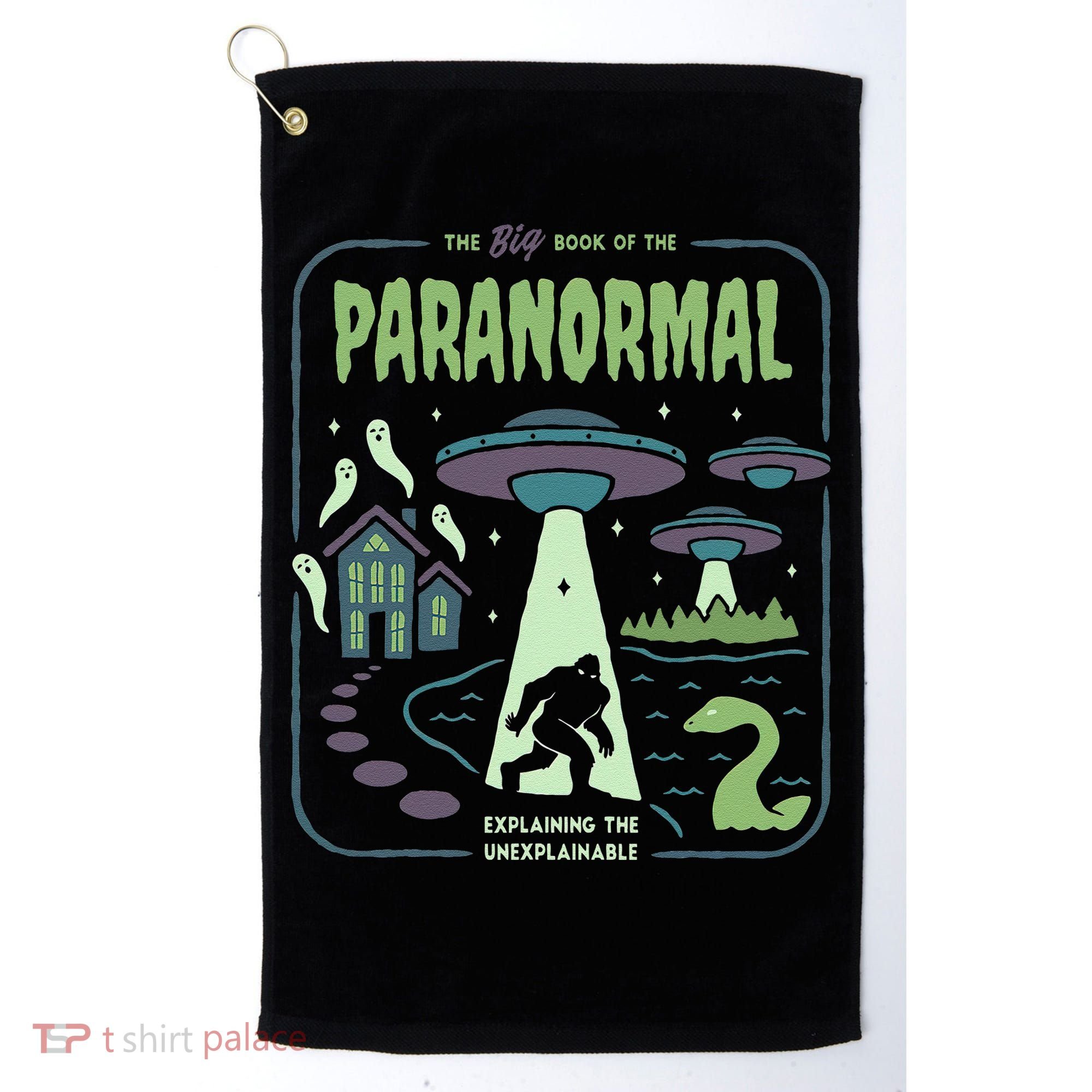 Paranormal Bigfoot Ghosts Aliens Sasquatch UFO Halloween Golf Towel