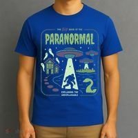 Paranormal Bigfoot Ghosts Aliens Sasquatch UFO Halloween T-Shirt thumb 3