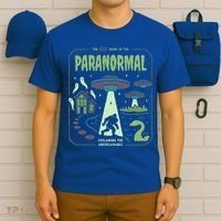 Paranormal Bigfoot Ghosts Aliens Sasquatch UFO Halloween T-Shirt thumb 6