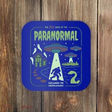 Paranormal Bigfoot Ghosts Aliens Sasquatch UFO Halloween Coaster
