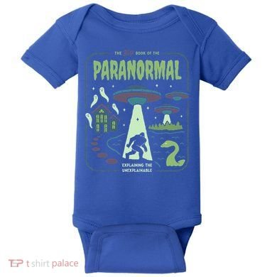 Paranormal Bigfoot Ghosts Aliens Sasquatch UFO Halloween Baby Bodysuit