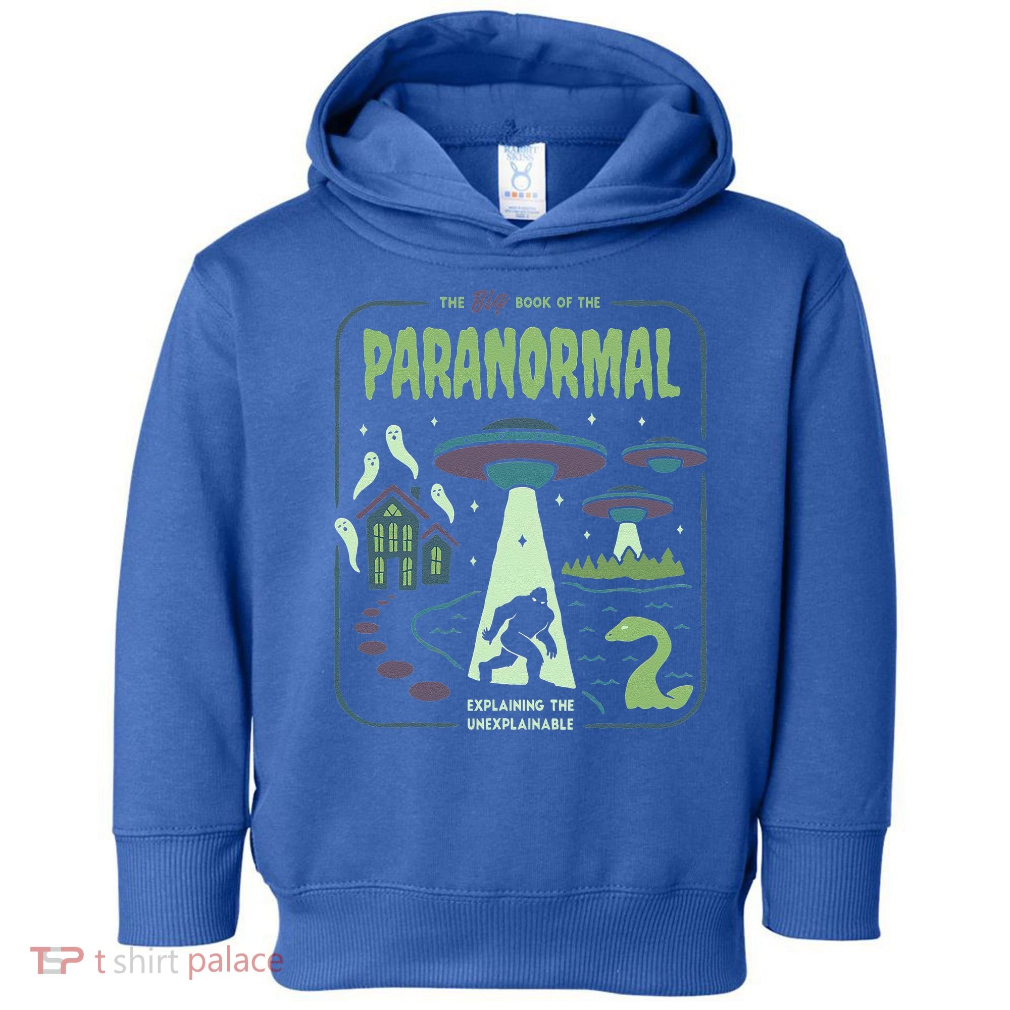 Paranormal Bigfoot Ghosts Aliens Sasquatch UFO Halloween Toddler Hoodie