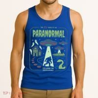 Paranormal Bigfoot Ghosts Aliens Sasquatch UFO Halloween Tank Top thumb 3