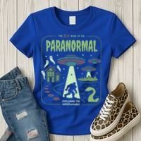 Paranormal Bigfoot Ghosts Aliens Sasquatch UFO Halloween Women's T-Shirt thumb 3