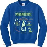 Paranormal Bigfoot Ghosts Aliens Sasquatch UFO Halloween Kids Sweatshirt thumb 0