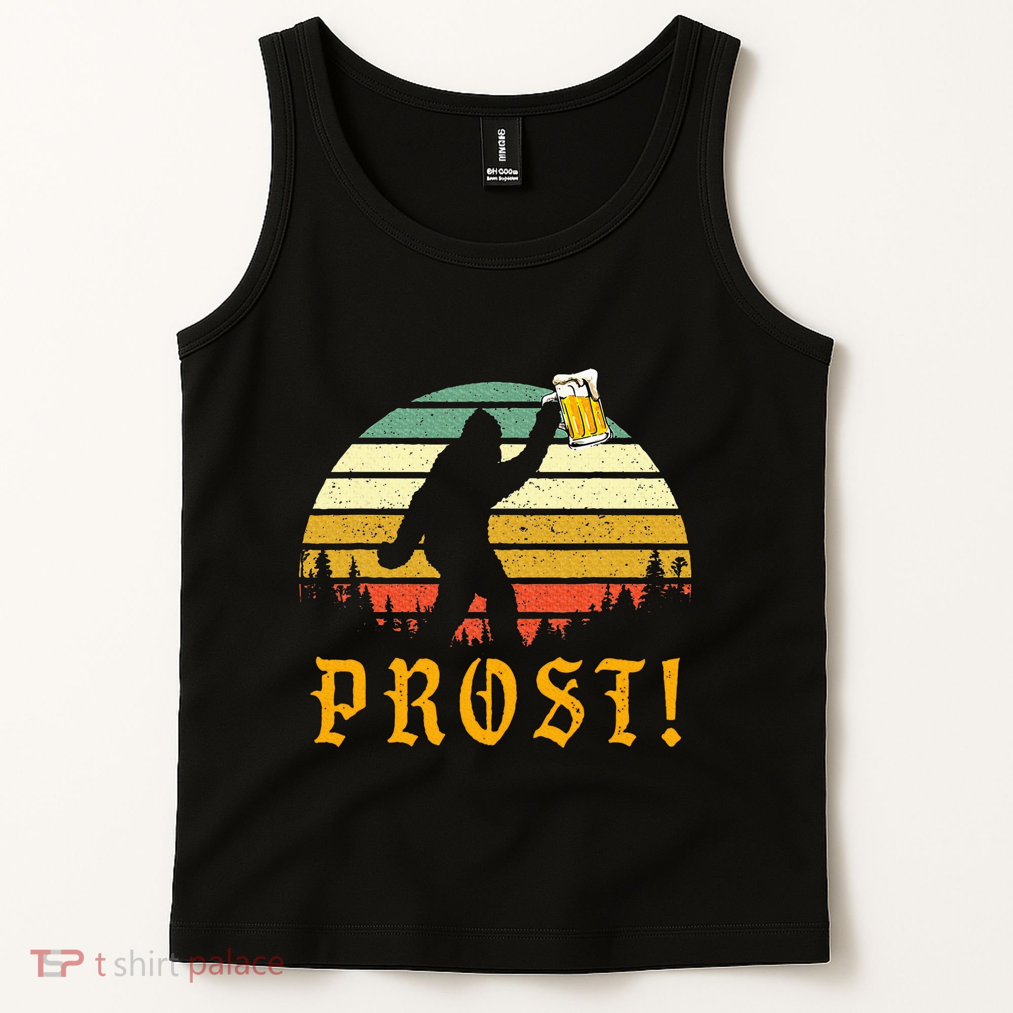 Prost Bigfoot German Oktoberfest Love Drinking Beer Tank Top