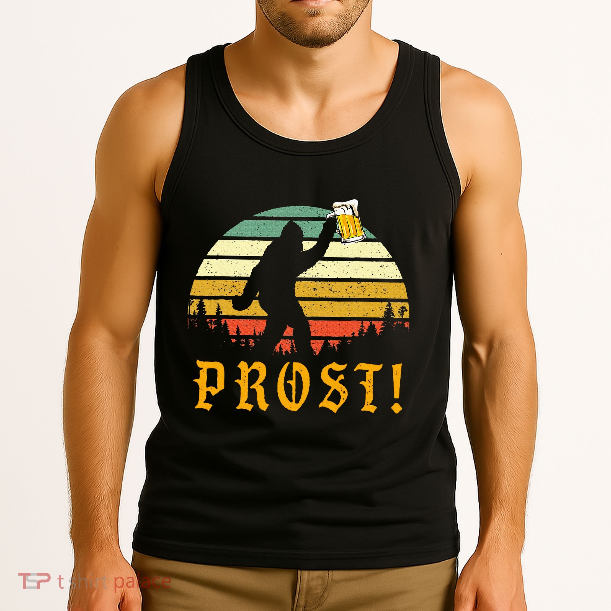 Prost Bigfoot German Oktoberfest Love Drinking Beer Tank Top