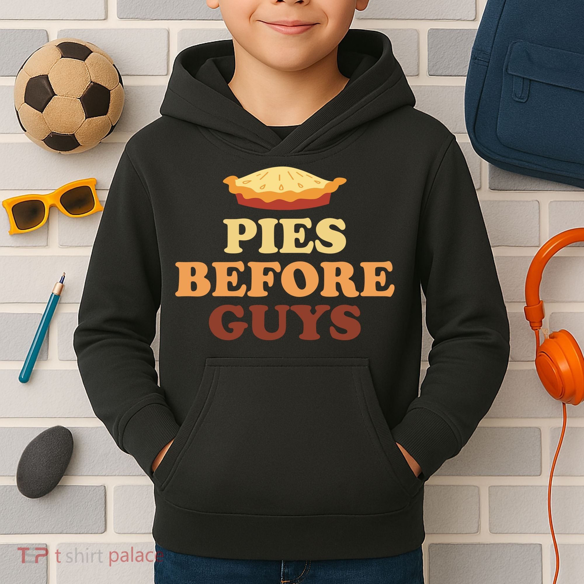 Pies Before Guys Funny Thanksgiving Kids Hoodie