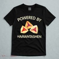 Powered By Hamantashen Happy Purim Costume Party Jewish T-Shirt thumb 5