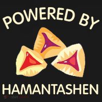 Powered By Hamantashen Happy Purim Costume Party Jewish Kids Sweatshirt thumb 2